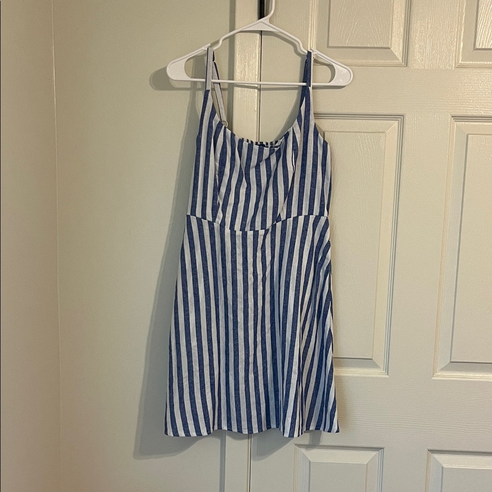 Old Navy Blue and White Striped Dress